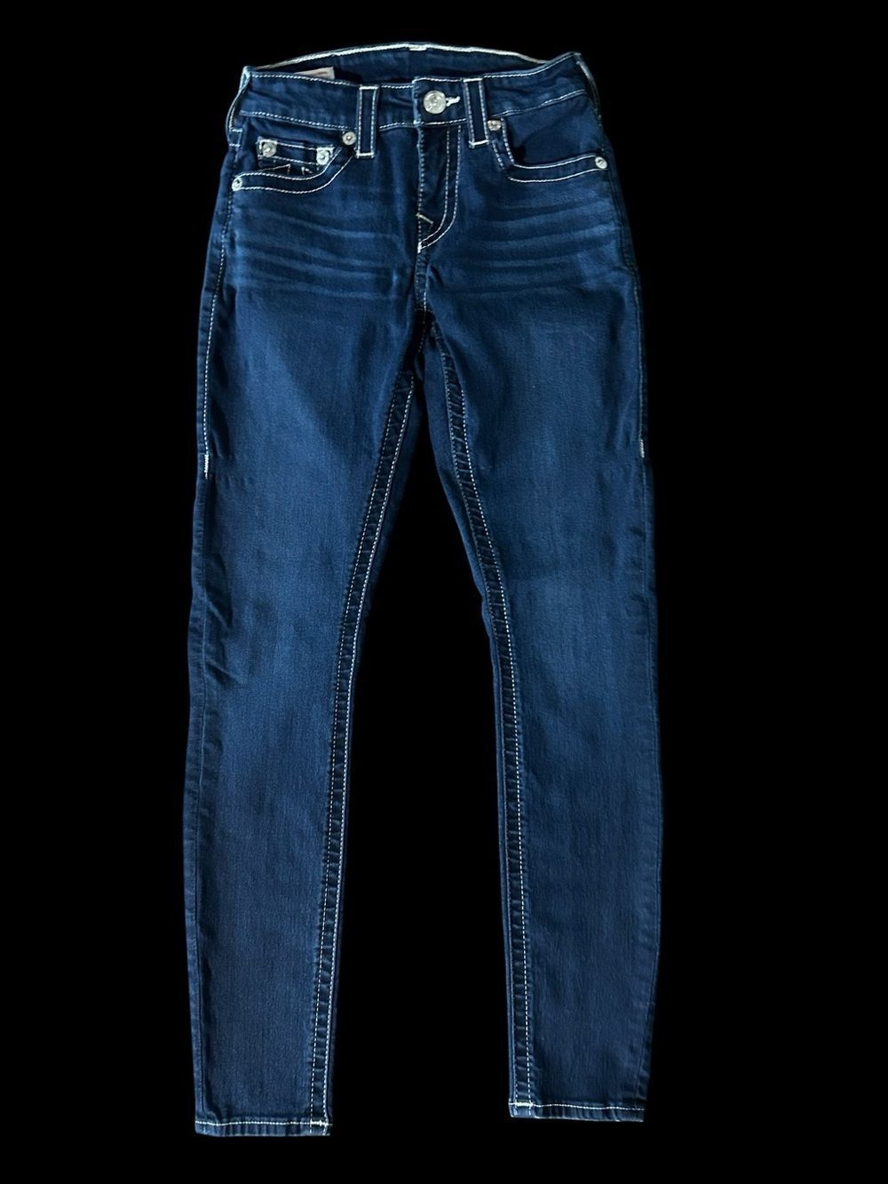 True Religion Women's Jennie Curvy care mid rise, skinny jeans, size 25